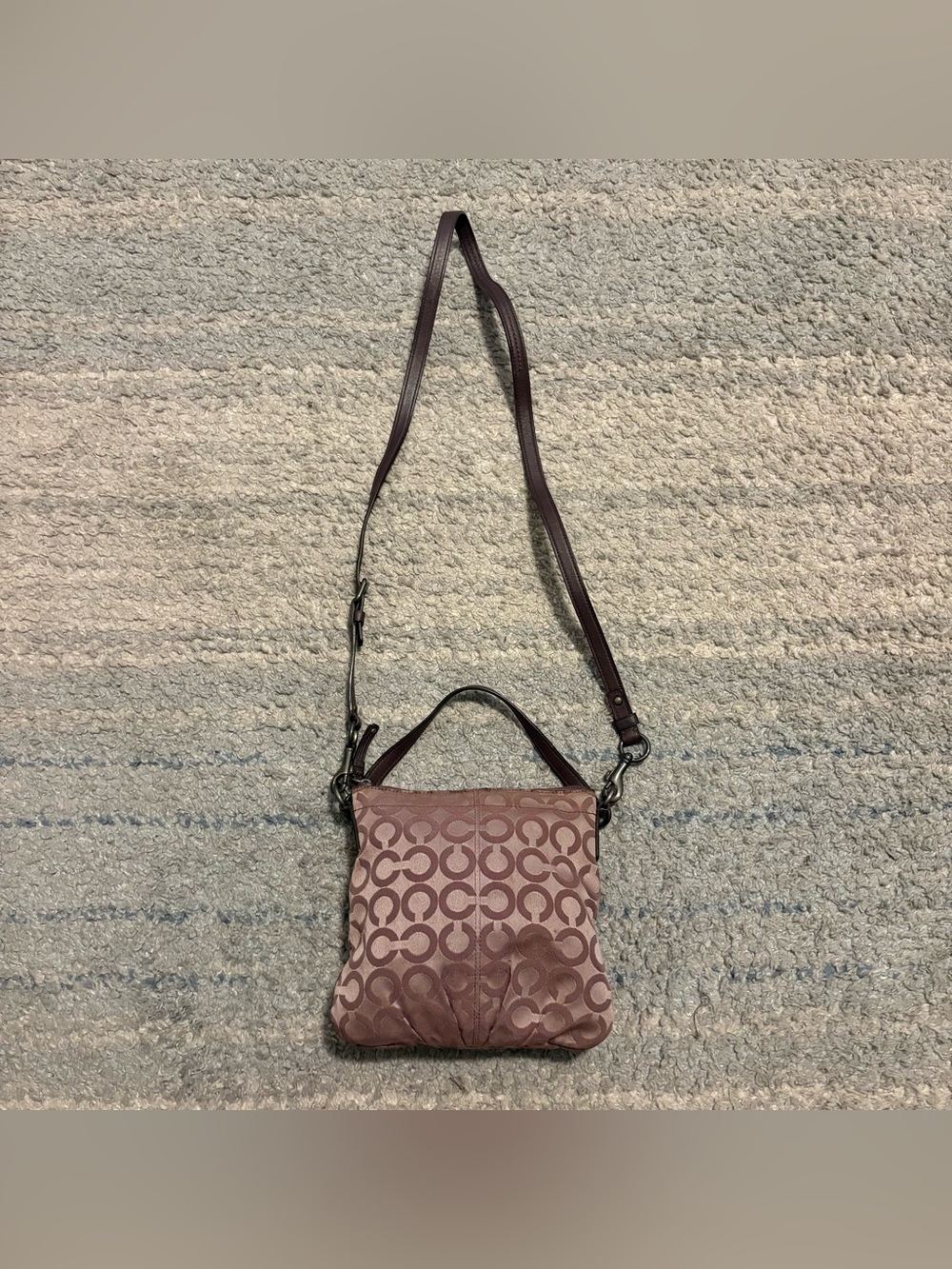 Coach Purple Optic C Signature Jacquard Crossbody Shoulder Bag 43107